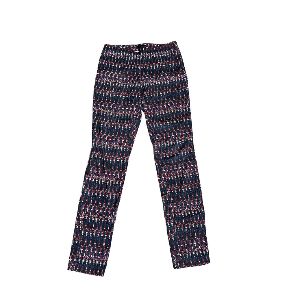 H&M Skinny High waist Pant black burgundy printed zs 6 skinny Stretch